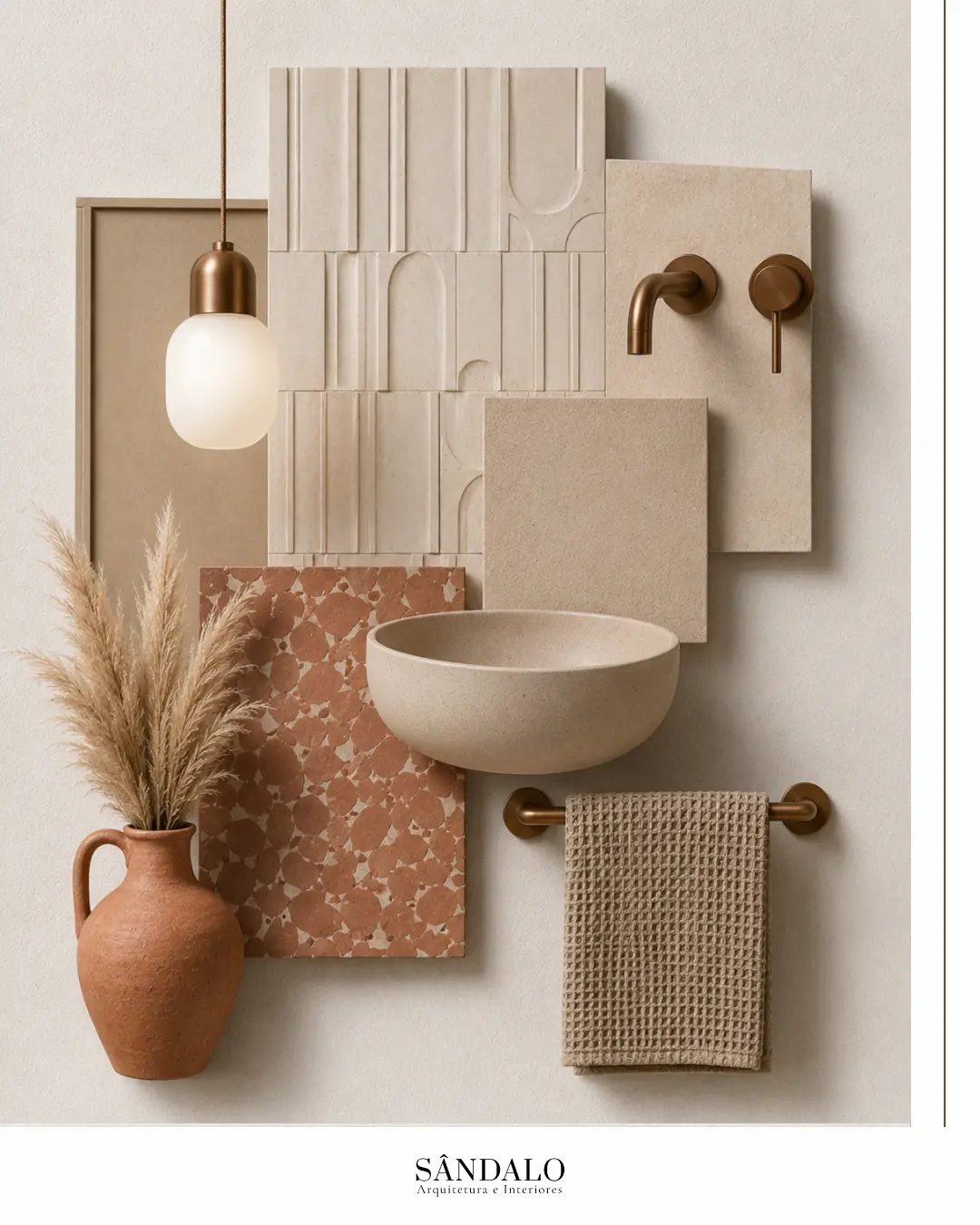 Bathroom materials and fixture moodboard